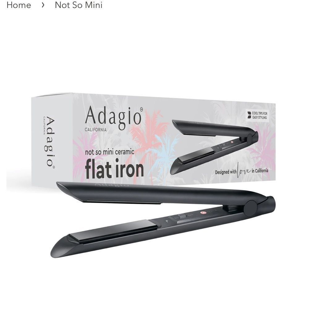 Adagio California not so mini ceramic flat iron RV $49.99 BNIB